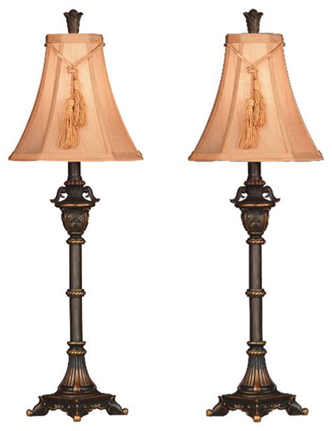 Kenroy Lighting Rowan Traditional Table Lamp Buffet Lamps Set Of 2