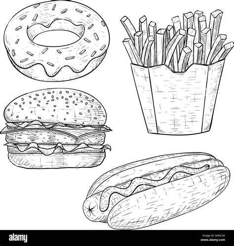 Aggregate 82+ food sketch vector latest - in.starkid.edu.vn