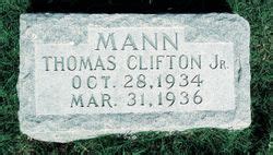 Thomas Clifton Mann Jr 1934 1936 Find A Grave Gedenkplek