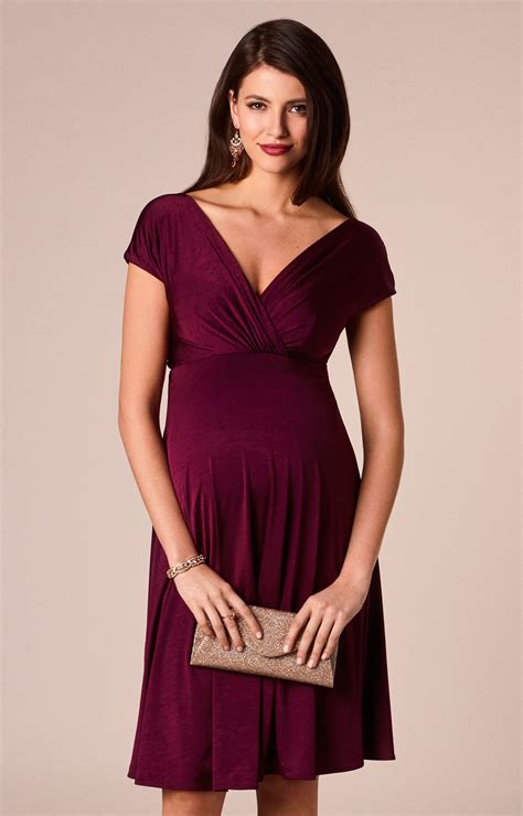 Alessandra Maternity Dress Short Berry - Maternity Wedding Dresses ...