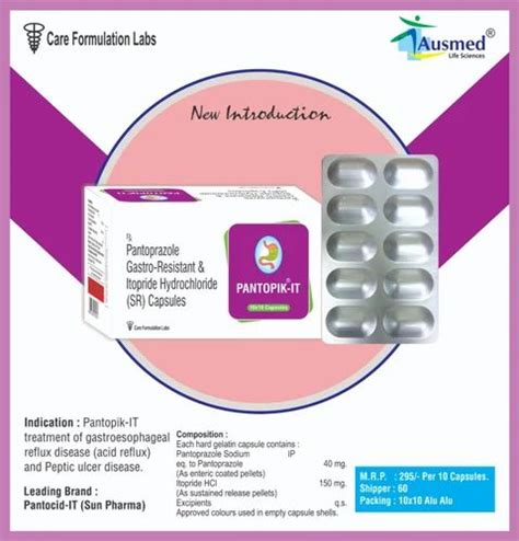 Pantoprazole Sodiun 40 Mg Itopride Hci 150mg At Rs 295 Box Gastroenterologic Medicine In New