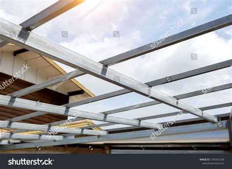 Structure Steel Roof Frame Building Construction Stock Photo 1785953258 ...