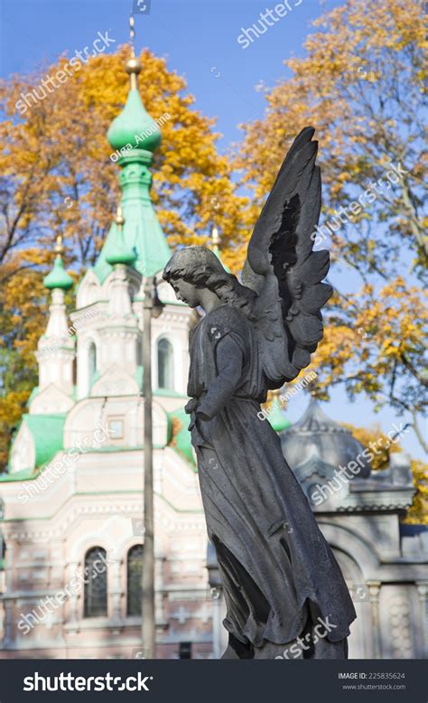 Statue Of Angel, Necropolis Of Donskoy Monastery, Moscow, Russia Stock Photo 225835624 ...