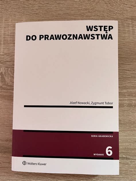 Wstęp do prawoznawstwa J Nowacki Z Tobor Warszawa Kup teraz na