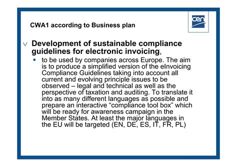 Cwa Sustainable Compliance Guidelines Ppt