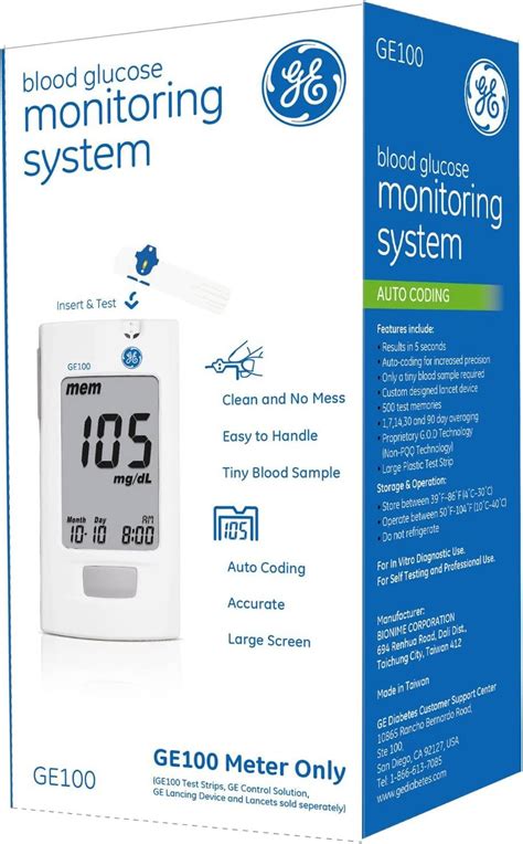 Ge Blood Glucose Monitoring System Accurate Diabetes Management