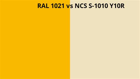 Ral 1021 Vs Ncs S 1010 Y10r Ral Colour Chart Uk