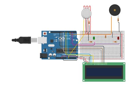 Gas Sensor Arduino Tinkercad