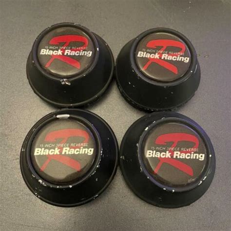 Black Racing Center Caps JDM Japan Ssr Work Equip Bbs Enkei Jdm