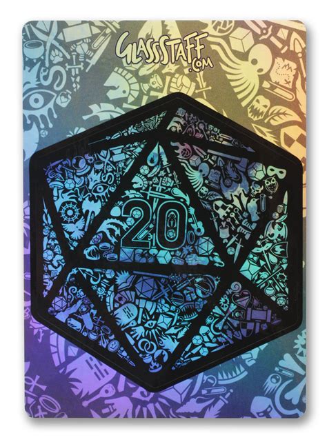 Mosaic D20 Waterproof Die Cut Vinyl Sticker Forged Gaming