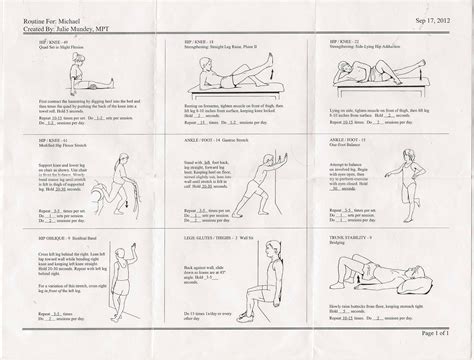 Physical Therapy Printable Knee Strengthening Exercises