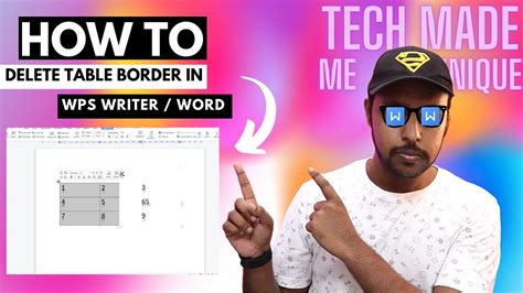 How To Delete Table Border In Wps Office Writer How To Remove Table