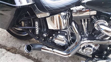 Misfit Nasty Bastard 2 Into 1 Exhaust On 2015 Fatboy YouTube