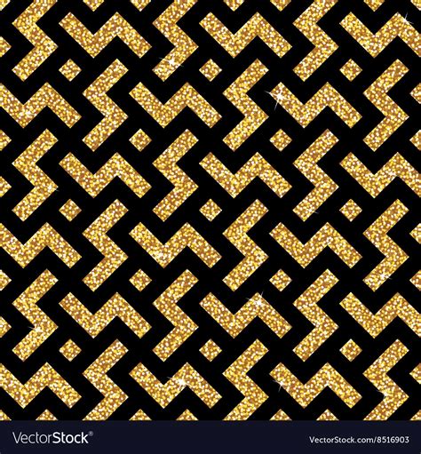 Golden Oriental Swastika Pattern Royalty Free Vector Image