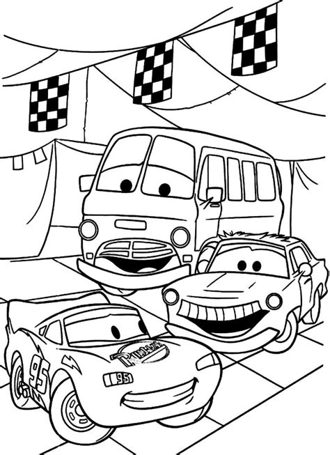 Desenho De Carros Do Filme Da Disney Para Colorir Tudodesenhos