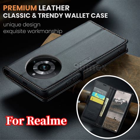 Capa Flip De Couro Para Realme Realme Pro Plus G Carteira