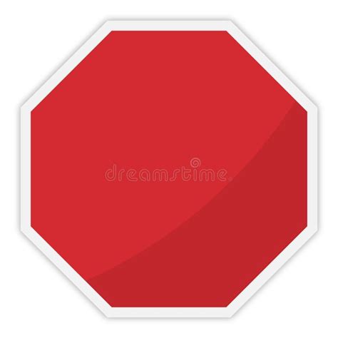 Red Octagon Blank Sign stock illustration. Illustration of objects ...