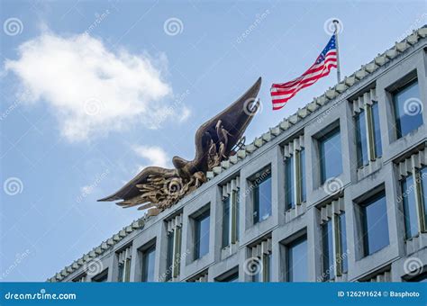 Us Embassy Facade Grosvenor Square London Stock Photo Image Of