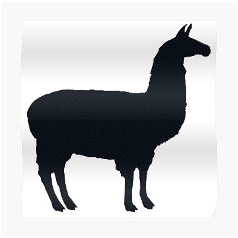 Llama Silhouette Poster By Maxrtran Redbubble