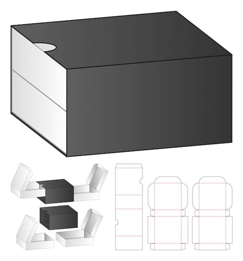 Caja De Embalaje Troquelado Dise O De Plantilla Vector Premium