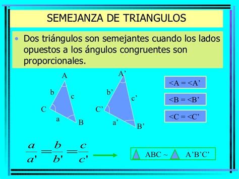 Semejanza de triangulos