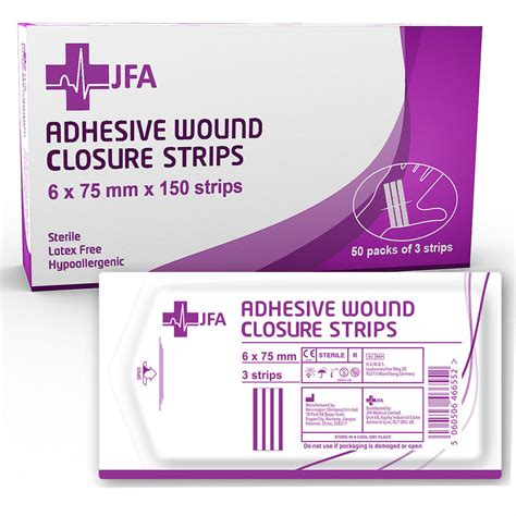 JFA Medical Wound Closure Strips 6mm X 75mm 150 Strips Per Pack