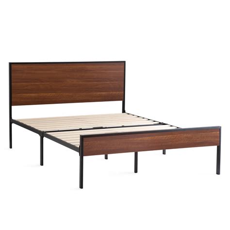 Carson Wood And Metal Platform Bed Frame With Headboard Edenbrook