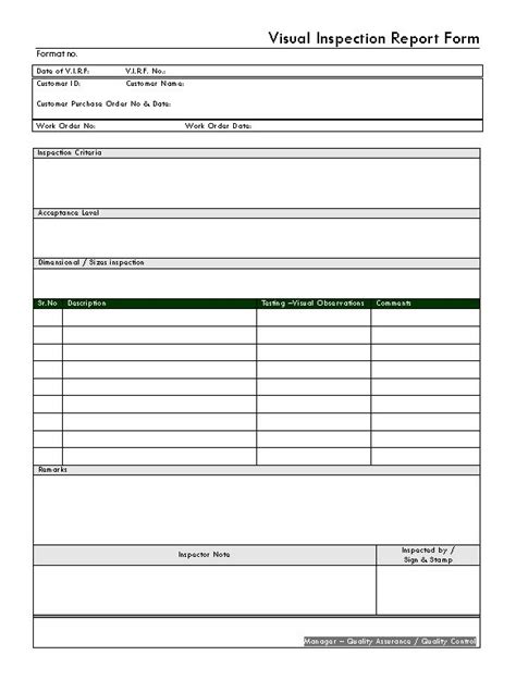 Welding Inspection Report Template 1