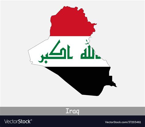 Iraq Map Flag Royalty Free Vector Image Vectorstock