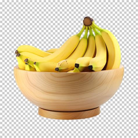 Premium Psd Bowl Of Bananas Isolated On Transparent Background