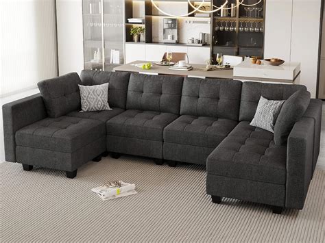 Amazon Belffin Modular U Shaped Sectional Sofa Couch With