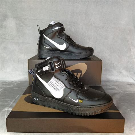 Sapatilhas Nike Air Force Tm Bota Preto Sapataria Baiona Outlet