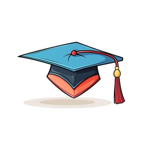 Premium Ai Image Cartoon Graduation Cap With Tassel On Top Of It