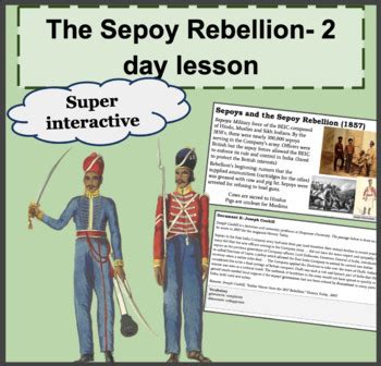 The Sepoy Rebellion- 2 day lesson by History Nerds Unite | TPT