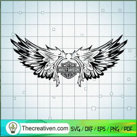 Logo Wings Harley Davidson Svg Harley Davidson Svg Legendary Motorcyles Svg Premium