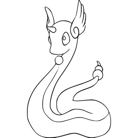 Coloring Page Pok Mon Dragonair Pok Mon Beginning With D Free