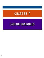 Ch Part Pdf Chapter Cash And Receivables Accounts Receivable