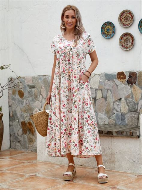 Emery Rose Vestido Floral Bohemio Moda De Mujer Shein M Xico