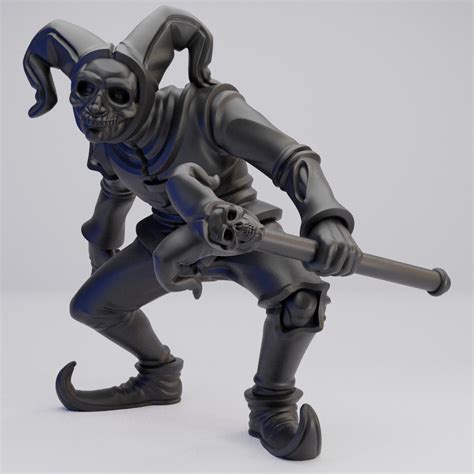 Hot Goblin 堕落した道化師 ミニチュア ホットゴブリン TRPG 骸骨杖