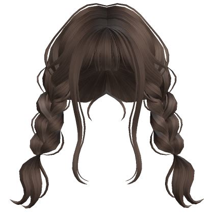 Cute Fluffy Braided Pigtails Brown Roblox Item Rolimon S