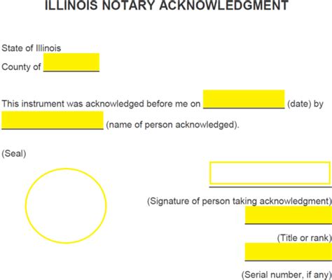 Notary Certification Illinois Tutoreorg Master Of Documents