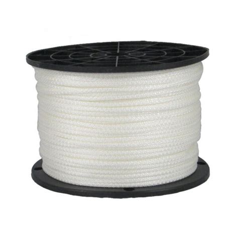 1/8″ Solid Braid KnotRite™ White Nylon Rope | QNR Rope