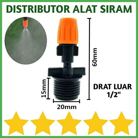 Jual MIST NOZZLE ORANGE SPRAYERO HEAD MISTING SPRINKLER PLUS KONEKTOR