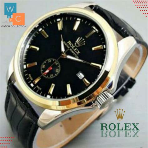 Jual Jam Tangan Rolex Pria Automatic Original Strap Kulit Bigsize