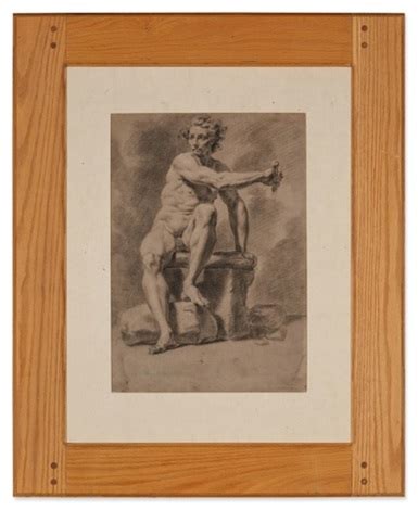 Recto Seated Male Nude Verso Standing Male Nude Par Gaetano Gandolfi