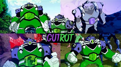 All Gutrot Transformations In Ben 10 Omniverse Youtube