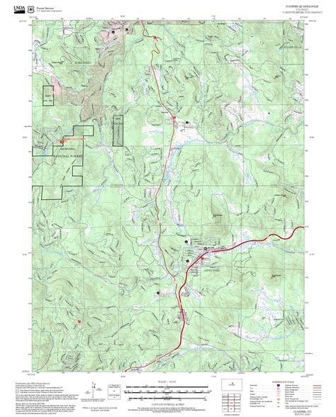 2025 Forest Service Topo Map of Conifer Colorado – MyTopo Map Store