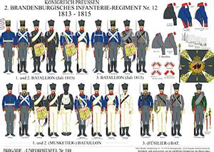 Tafel 249 Königreich Preußen Brandenburgisches Infanterie Regiment No