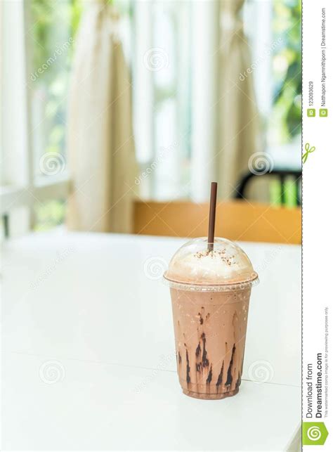 Iced Chocolate Milkshake Stock Image Image Of Sweet 123093629