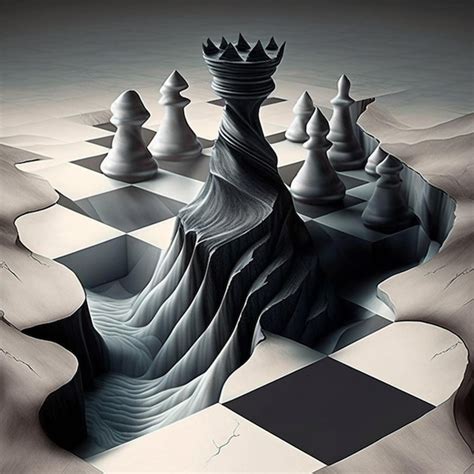 Premium AI Image | Chess board with a chess piece in the middle of it ...